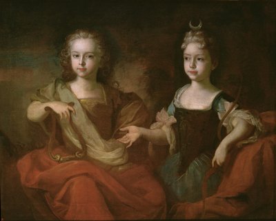 Lo zarevic Pietro Alekseevitch e la zarevna Nathalie Alekseevna come Apollo e Diana, c.1722 da Louis Caravaque